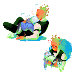 Yesyooduck: Grillby X Sans Korea Hot..summer…Hot….. 