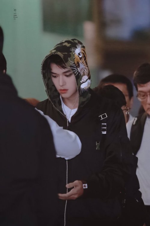 181108 WayV Lucasat Incheon International Airport© the sun risesdo not edit, crop, or remove the wat