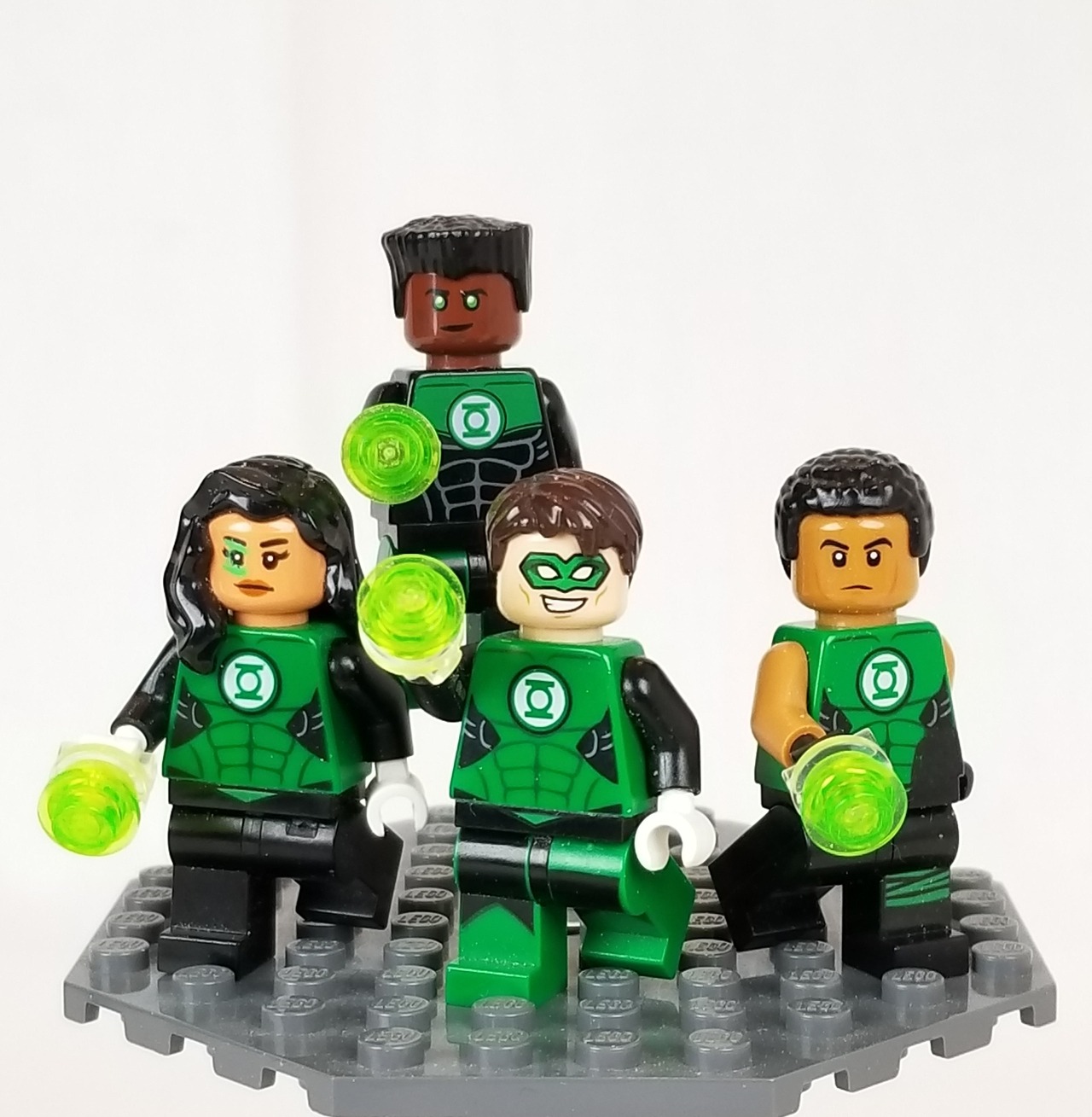Green Lantern Set of 6 Minifigs Hal Guy John Kyle Alan Jessica Free USA Ship 