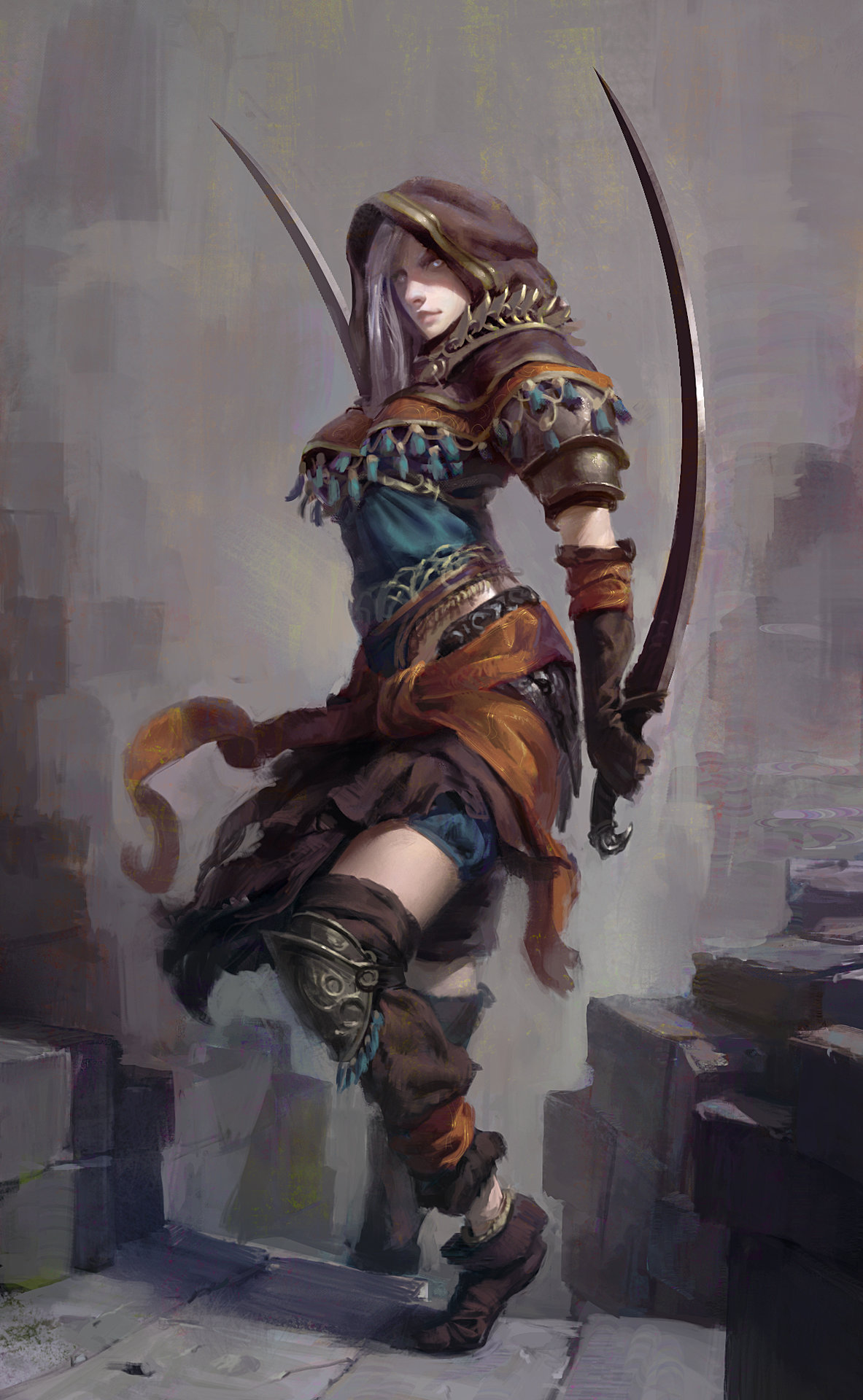 Samurai female warrior fantasy art