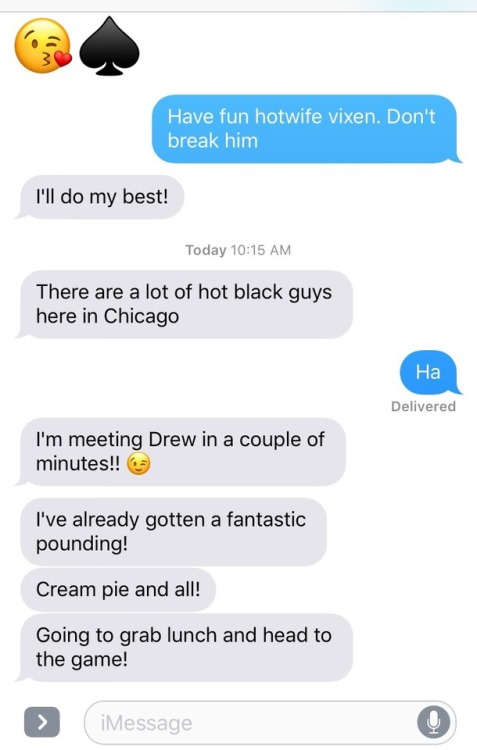 ticklebelly75: Hotwife is in Chicago with her boytoy for the weekend She said he took some Pics and 