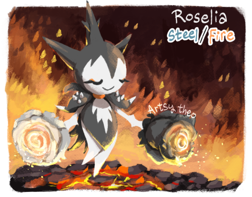 artsy-theo:  Pokécember 2021 day 19: A regional variant for Roselia!