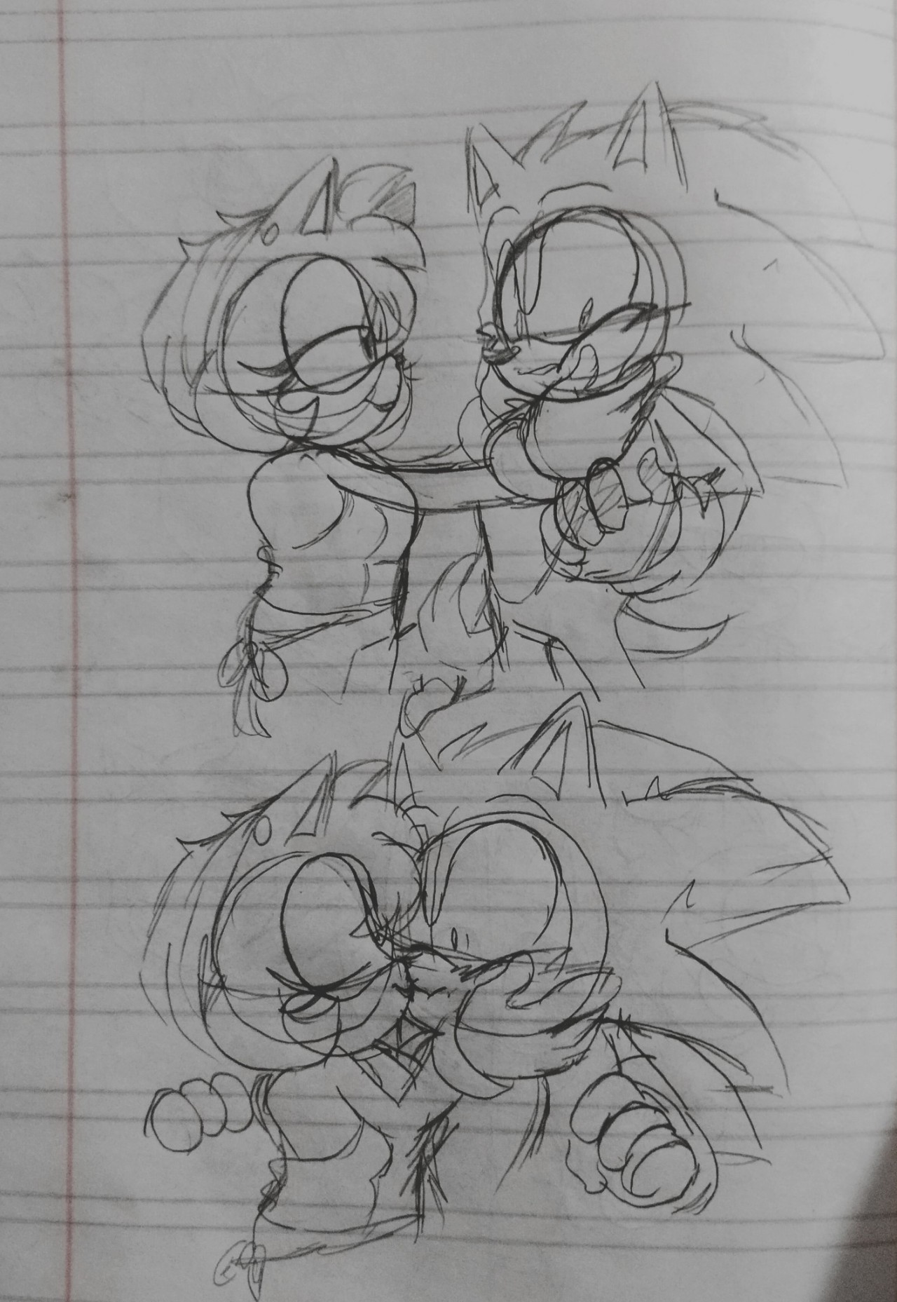 I was forced to draw SonAmy fan art : r/SonicTheHedgehog