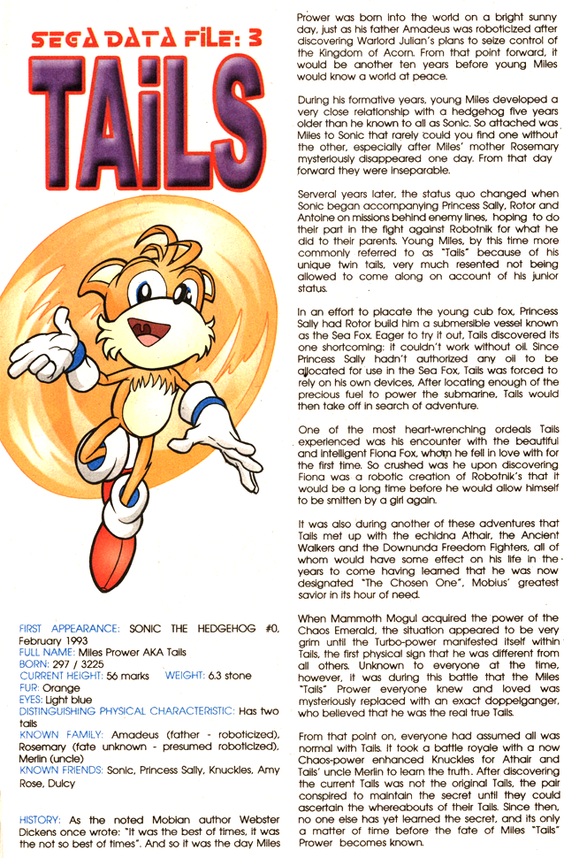 Sega 3 " Bestickt Patch Sonic Der Hedgehog-Tails Mailed USA ANPA-SONIC-07 