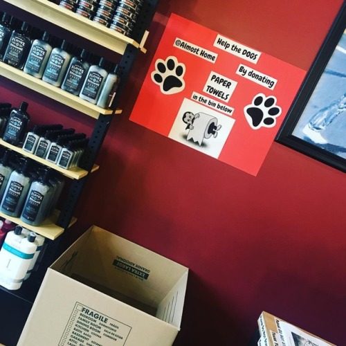 Now collecting paper towel donations to help keep the doggos clean at @almosthomefoundation2338 #flo