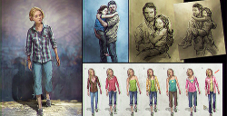 silvrstarlet:  Sarah, Joel &amp; Ellie character concept art 1/? 