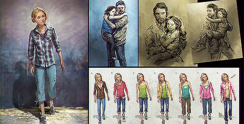 silvrstarlet:  Sarah, Joel & Ellie character concept art 1/? 