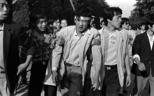 npr:Zhou Fengsuo was a top university student when the first protests broke out in the heart of the 