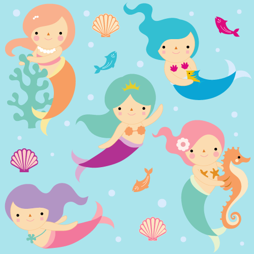 Mermaid's Rock Pool | sarahmiskelly: Mermaid Wrapping Paper A concept...