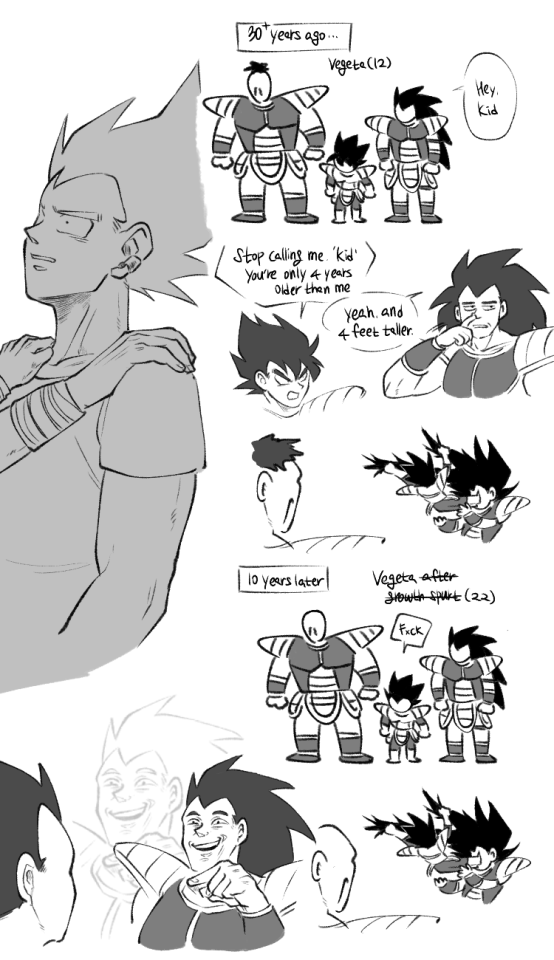 The many Baby Vegetas of Dragon Ball (art by @jorongbak on Tumblr) : r/dbz