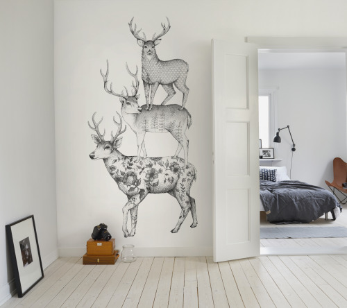 eatsleepdraw:Three Deers Wallpaper by Linn Warme