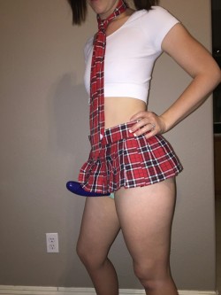 straponmodel:  tulkalolly:  The best school girl is a naughty one!  Looking forward to some hard homework….. 