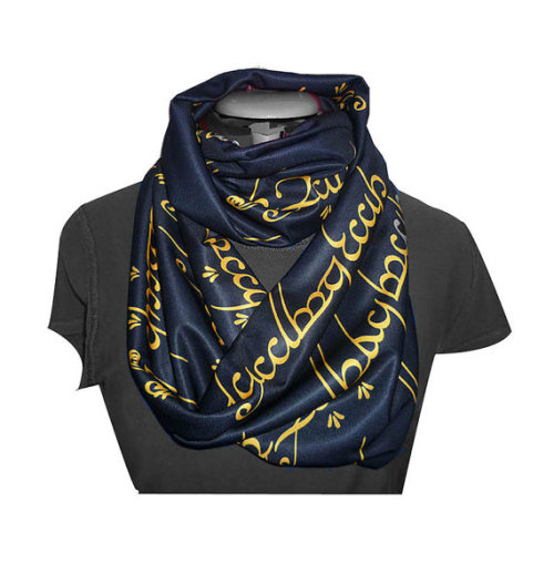 arthurpoo:middle earth infinity scarf hereone ring script infinity scarf hereaka buy me this and i’l