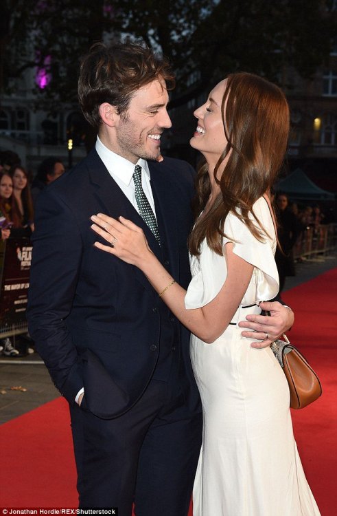 samclaflindaily: Sam Claflin and Laura Haddock attend ‘Their Finest’ Mayor’s Centr