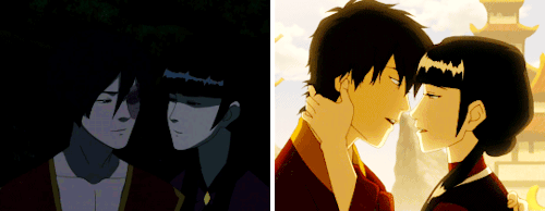 leiko-tomago:  every kiss in Avatar: The Last Airbender (in no particular order)