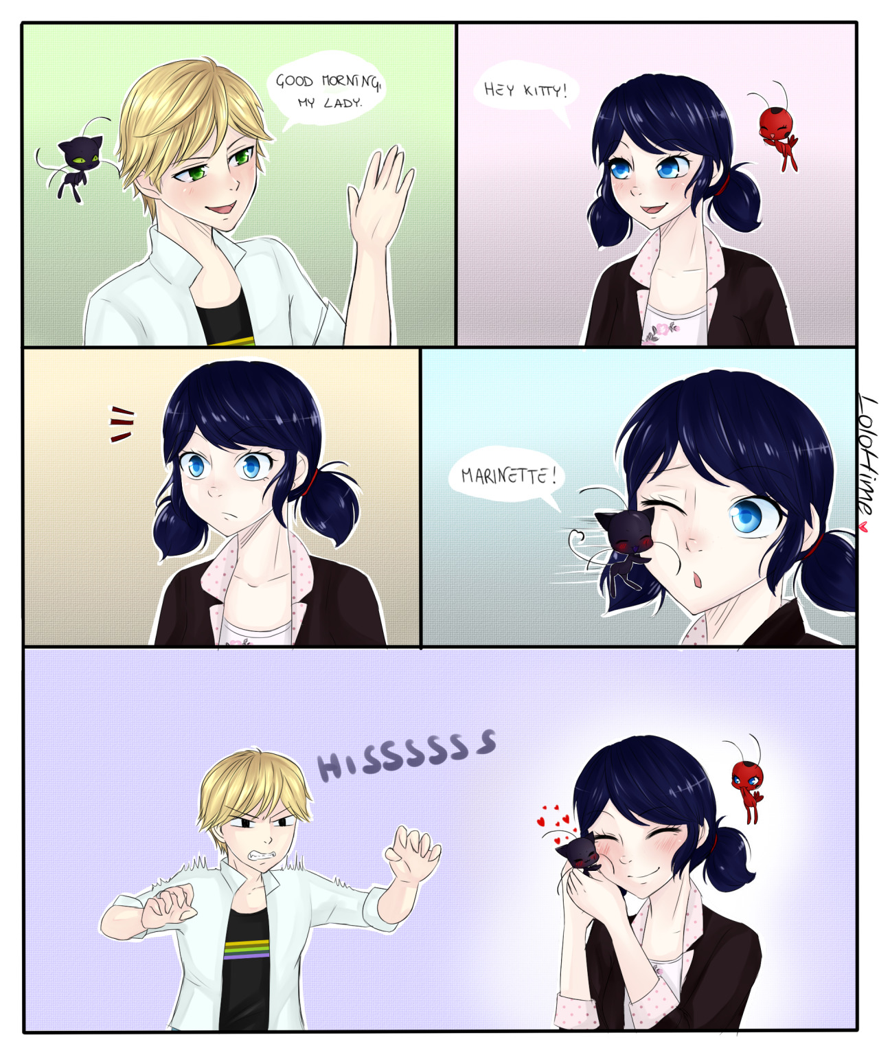 lolohime:  I WANT A MARINETTE AND PLAGG INTERACTION SO BADLY UGHHH and jealous kitty
