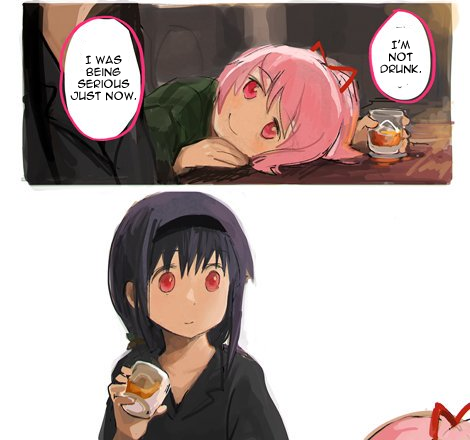 wholesomeyuri: ✧･ﾟ: *✧ Cute Adult MadoHomu Comic ✧ *:･ﾟ✧♡ Characters ♡ : Madoka Kaname ♥ Homura Akem