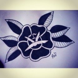 Black garden #bomdia #blackrose #blackwork