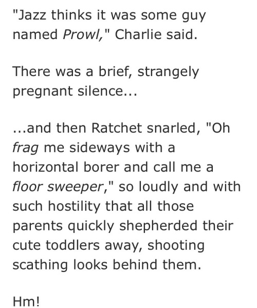 If Tumbler Didnt Make Me Love Ratchet; Then This Fic Certainly Did.