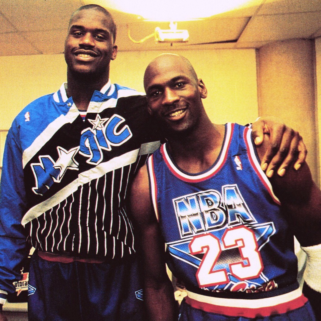 throwbackhoops:  1993 | Shaq &amp; MJ
