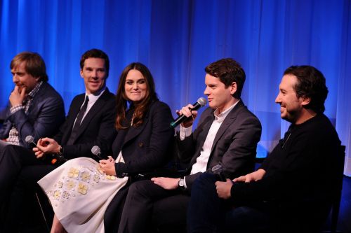 new tab for high res. Benedict Cumberbatch speaks at the official Academy members screening of The I