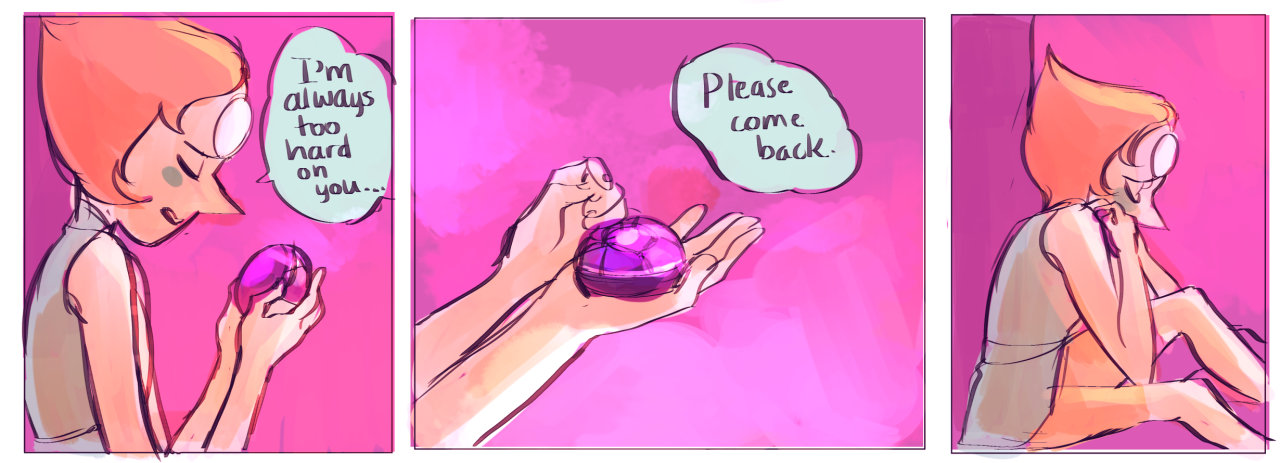 bevsi:  I think Pearl gets really worried about Amethyst sometimes  ; u; &lt;3