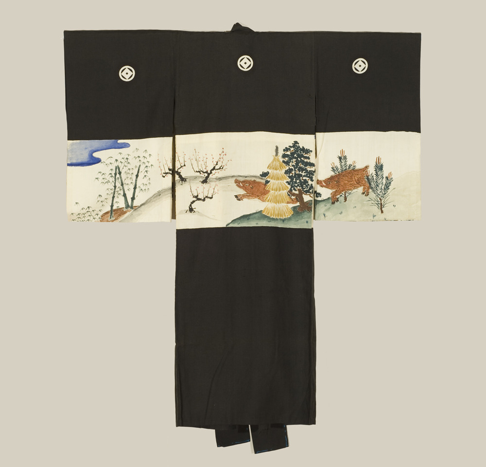 thekimonogallery:A boy’s plain silk miyamairi haori created for a ...