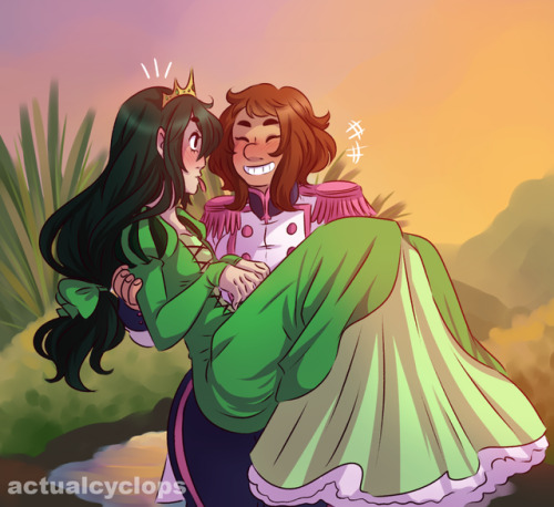 actualcyclops:has a princess-and-the-frog-esque tsuchako au been done already??? because if not then