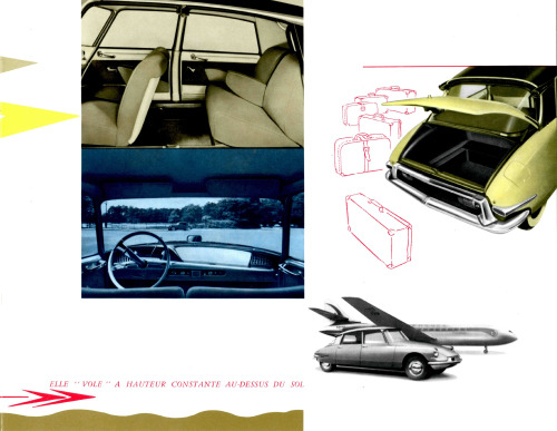 Advertising brochure for the design classic Citroen DS 19, 1957.