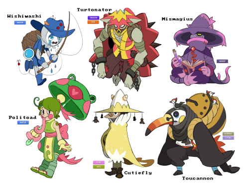 dunesand:happy new years!here are all the pokemon gijinka adopts ive drawn so far up until this poin