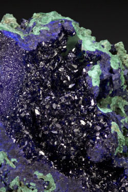 fuckyeahmineralogy:  Azurite with Malachite;