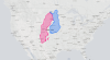 Size of Finland and Sweden compared to the United States.
More size comparison maps »