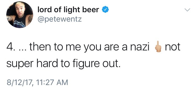 trohmenace:pete’s twitter, 8/12/17