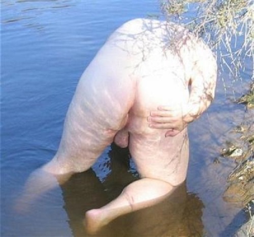 chubmilk: chubsden: chub butt riverside I would love to ride this daddy merman