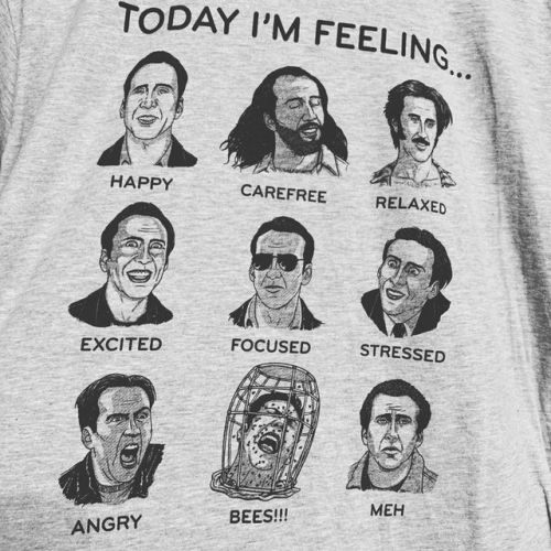 This Nicolas Cage Mood Board tee might just be the best thing ever!  #nicholascage #nickcage https:/