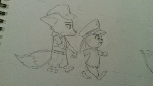 krystalmelodie:  More Zootopia fanart i drew and framed last night :3 ❤ ✌ like me on facebook.com/krystalmelodie or follow on IG @krystalmelodie! 