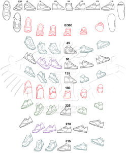 artist-refs:  Shoe Study Angle Chart by Shadowcross