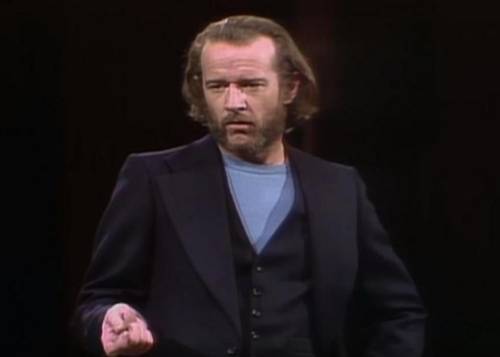 blondebrainpower:George Carlin as the host of the first episode of Saturday Night Live on Oct. 11, 1975