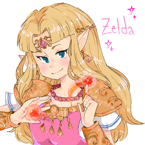 have a very sketchy and sparkly zelda