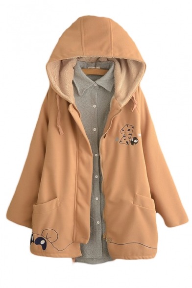 cocoblowaway:  Warm Coats (30% off) Hooded Button Down Tweed Plain Coat Double Breasted Hooded Flora