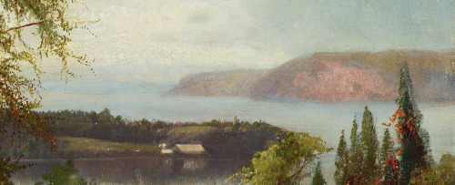 spoutziki-art:Julie Hart Beers -Hudson River at Croton Point, 1869 (details)