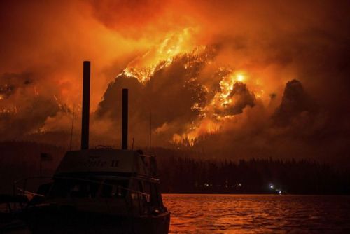  Wildfire as seen from near Stevenson Washington across the Columbia River.Tristan Fortsch/AP