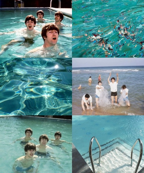 strawberrymilkshake-itupbabynow: The Beatles + Aesthetics: For anon // The Beatles + Swimming