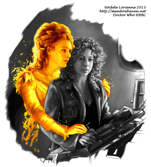 adelelorienne:  Child of the TARDIS “I seem to be able to fly her… She showed me how.” ~River SongA commissioned sketch-painting of River and Idris, showing the unseen moment in the S6 ep: “Let’s Kill Hitler” when River enters the TARDIS alone