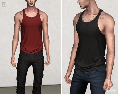 darte77: Gym Tank Top [V1]  - 23 swatches- Shadow map- All LODs- HQ mod compatible- Base game compat