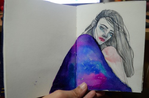 ananasbooks:  paellego:  A watercolour painting I did when I was really sad.  GORGEOUS 