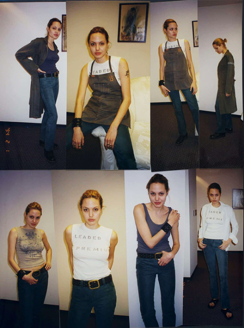 Angelina Jolie’s costume tests for Gone in 60 Seconds (2000)Costume design by Marlene Stewart