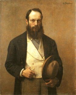 Otto Scholderer (German, 1834-1902), Self-portrait,