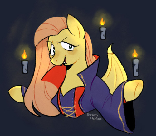 bertymchale:another vampire but Fluttershy…