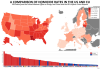 Homicide rates of US and EU states.
More Eu vs US maps >>